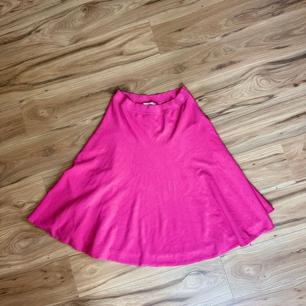 Valentino Womens Pink Elastic High Waist A-Line Knit Midi Skirt Size 6 - Picture 7 of 7